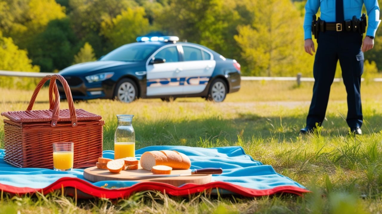 Polizeikontrolle - Picknick, Brotmesser