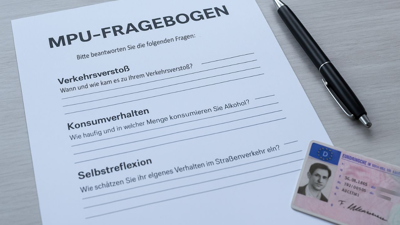 Aufbau des MPU-Fragebogens