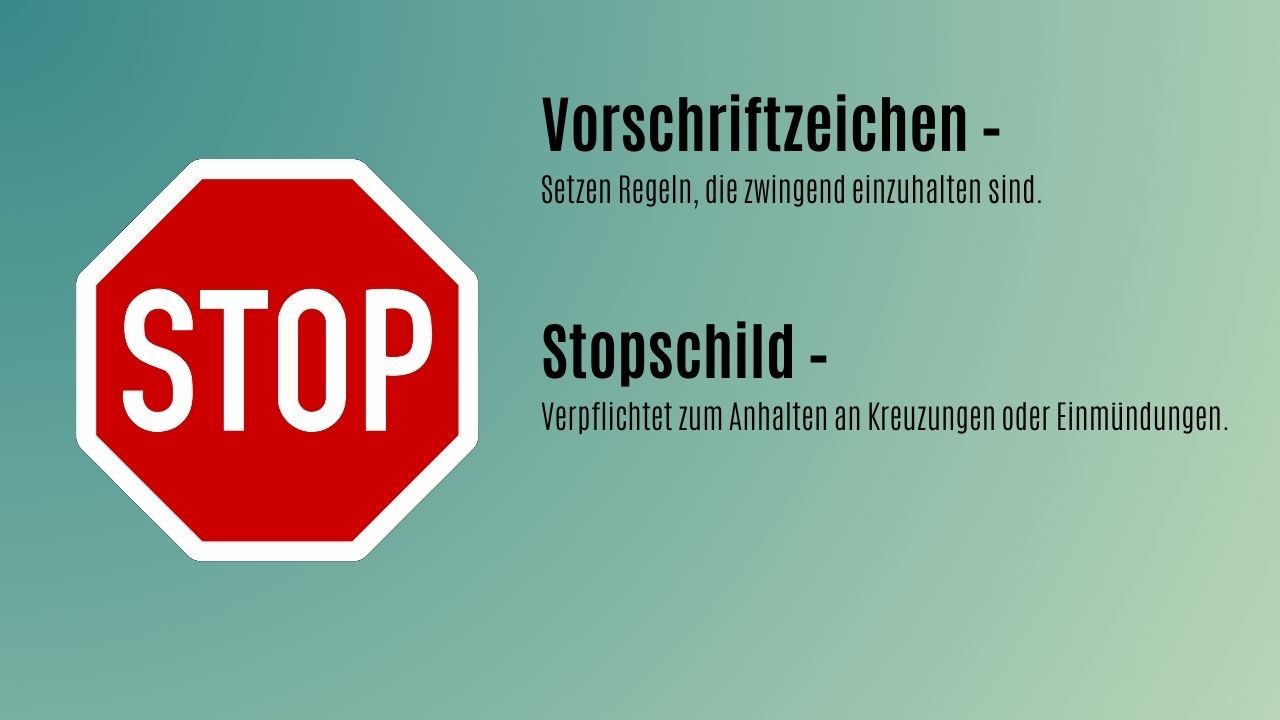 Verkehrsschilder richtig deuten stopschild
