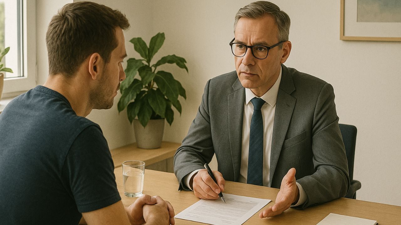 Das gespraech mit dem gutachter